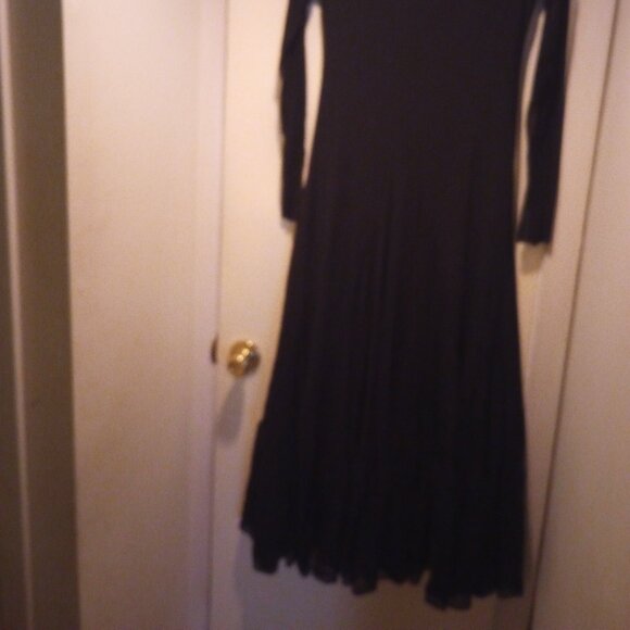Newport News gorgeous long maxi dress blk size 12/14 New! - Picture 5 of 10